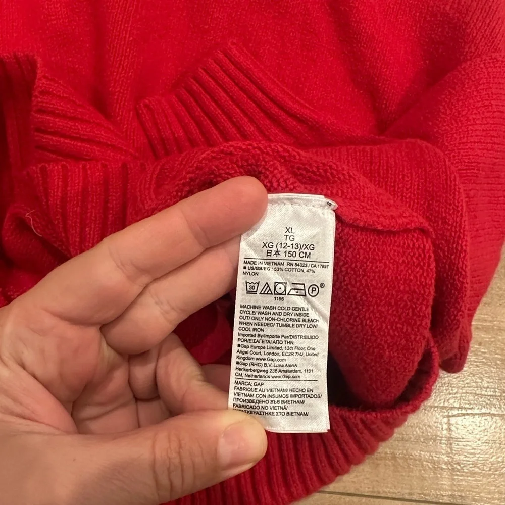 NWT GAP Kids Mock Turtleneck Sweater Red Sz XL (12)